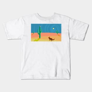 Sunset Desert Fox Kids T-Shirt